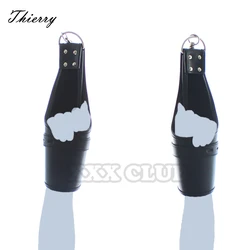 Thierry PU Leather Fetish Fantasy Handcuffs Sex Toys Bondage Restraint  Hanging Door Tied Hand For Couples Adult Games