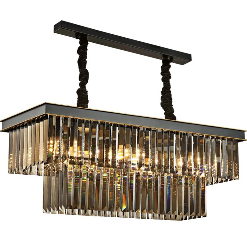 

Dining Chandelier Crystal Chandelier Lamp Dining Table Rectangular Creative Personality Dining Room Bar Modern Chandelier Lamp