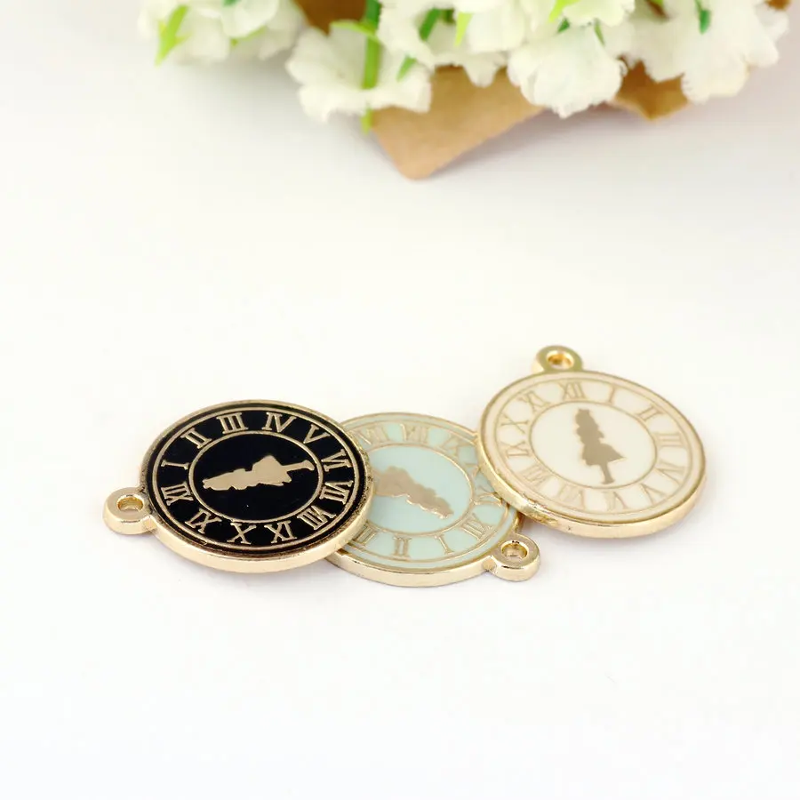 10pcs/lot 20*23mm Alice Girl Clock Accessories Watch Charms DIY Jewelry Necklace