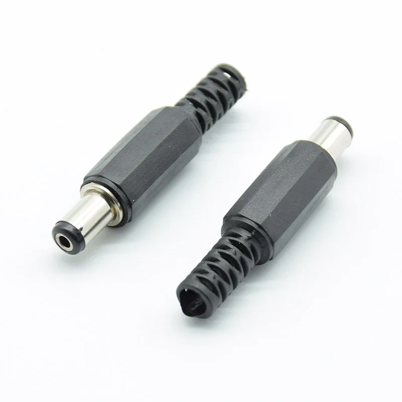 10pcs 5.5*2.1mm DC Power Jack Plugs Male / Female Socket Adapter Connectors  5.5mmx2.1mm For DIY Projects