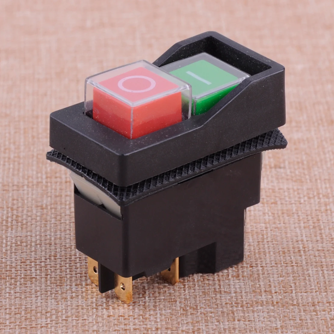 

LETAOSK KLD28 4 Pin 250V IP55 Start Stop On Off Volt Release Switch Fit for Workshop Machines