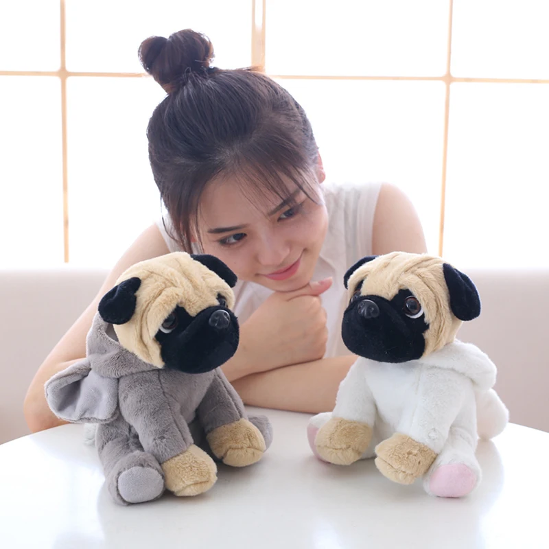 

New 20CM Stuffed Simulation Dogs Plush Sharpei Pug Lovely Puppy Pet Toy Plush Animal Toy Children Kids Birthday Christmas Gifts