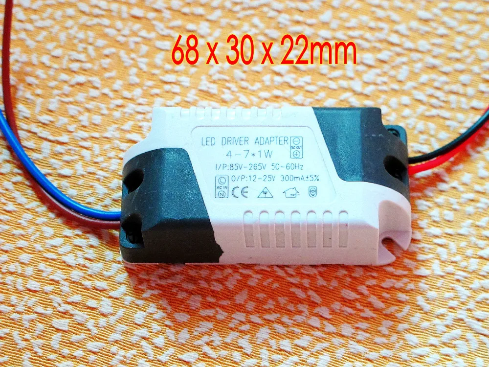 300mA DC 12V~25V (4-7)x 1W Isolated Led Driver 4W 5W 6W 7W Power Supply AC 110V 220V for ceiling light, spotlight