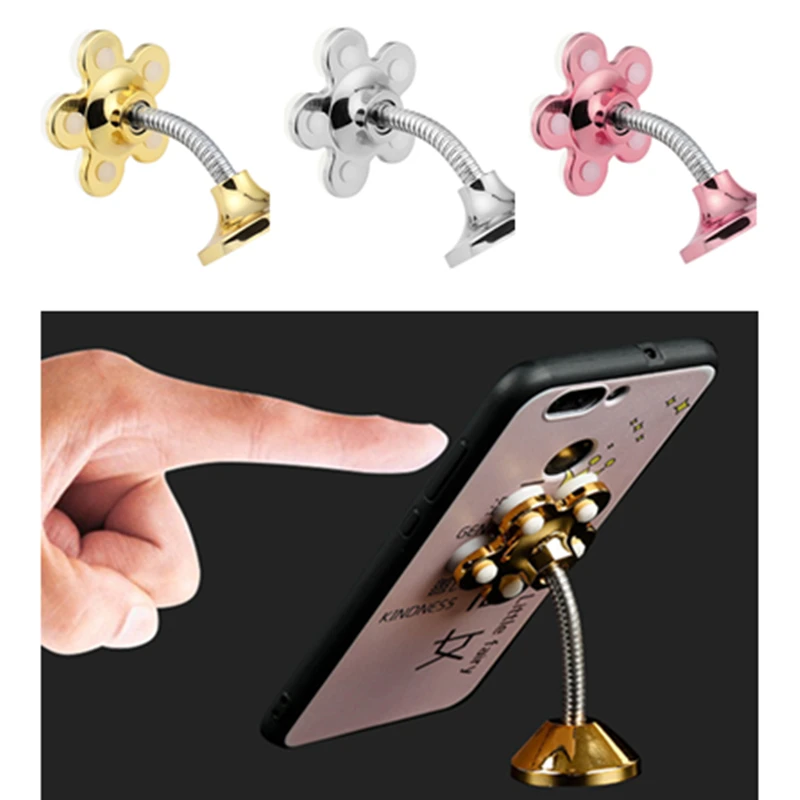 2021 Mới Đứng Cho Điện Thoại 360 Độ Xoay Được Hoa Magic Hút Di Động Giá Đỡ Điện Thoại Xe Hơi Chân Đế Gắn Tương Thích