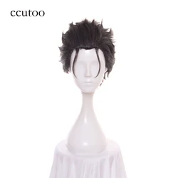 Ccutoo-Perruque Cosplay Synthétique Courte pour Homme, Cheveux Mixtes Gris Noir, Re: ontari, Kara Hajimeru, Isekai, Seikpetrol, Subaru Natsuki, 12 po