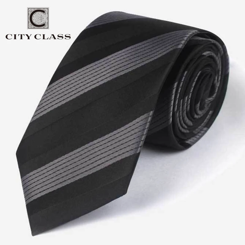 CITY CLASS Business Men Tie Stripe Fashion Neckwear Men Silm Necktie Wedding Party Ties for Men T shirt Tie Suit High Quality