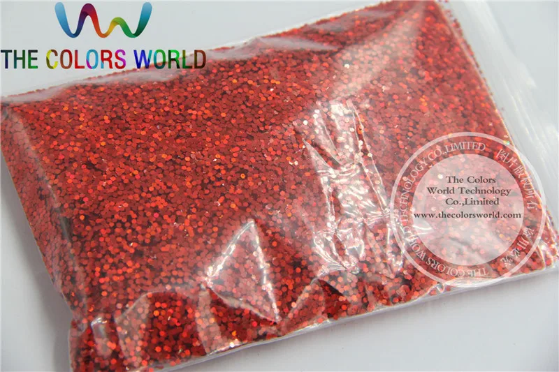 TCS300 1mm Solvent Resistant Holographic Laser RED color Makeup Glitter Powder Eyeshadow Face Body Cosmetic dust 1 Lot =50g