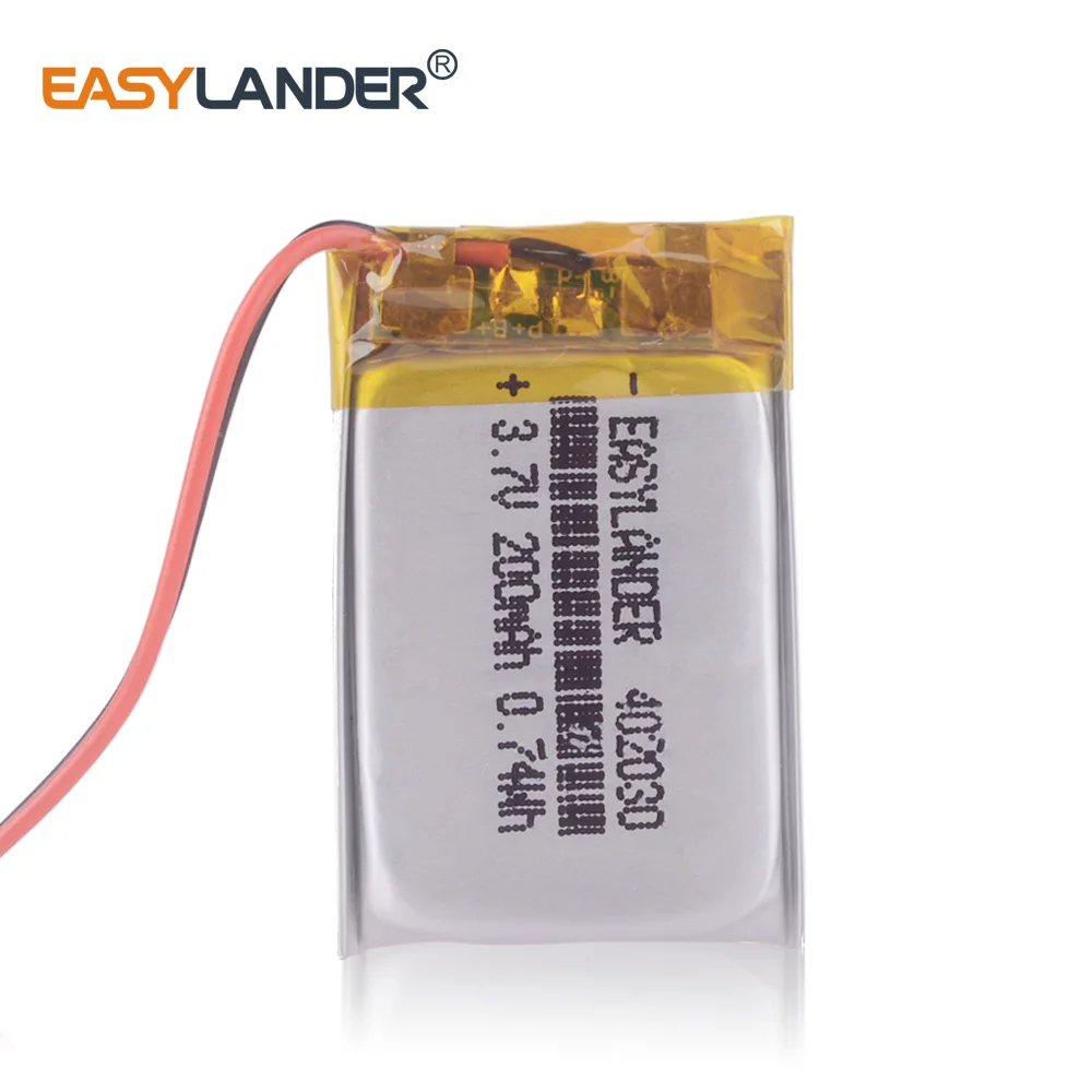 402030 3.7V 200mAh Rechargeable Lithium Li-ion Polymer Battery For Mp3 Wrist Watch DVR GPS BH-214 BH-111 TWS Xiaomi Air2