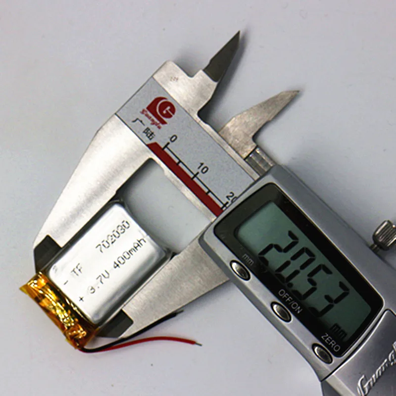 Подлинный литий-полимерный аккумулятор 3,7 В, 400 мА · ч, 702030 подходит для bluetooth-динамика, MP3, ручка для чтения.