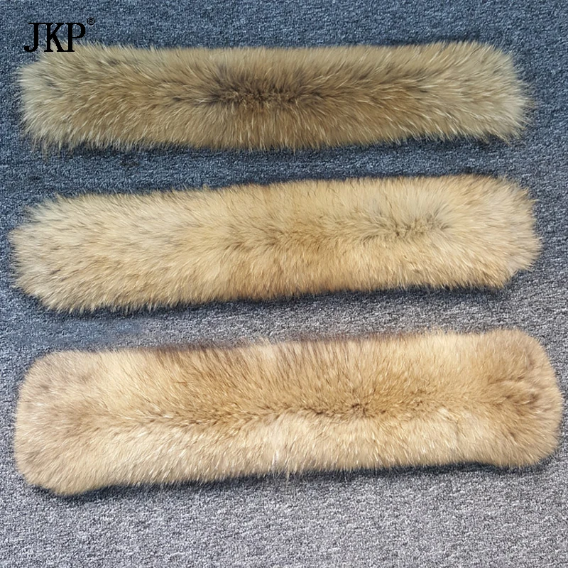 Real Raccoon Fur Scarf Women 100% Natural Raccoon Fur Collar Winter Warm Fur Collar Scarves For Long 80cm