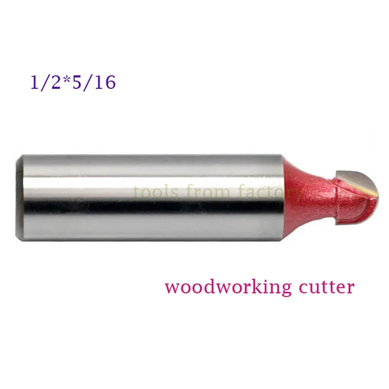 1pc 1/2*5/16 Woodworking cutter CNC engraving tools round bottom cutter opened circular arc slotted cutter 1/2 Shank