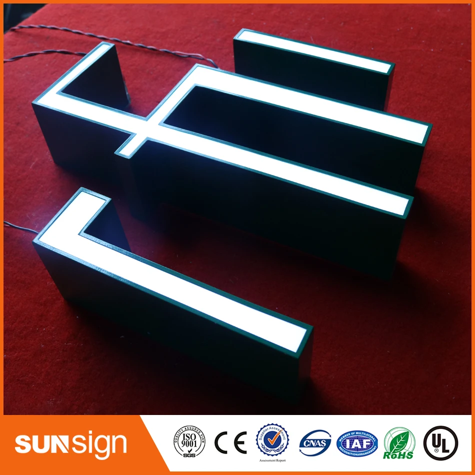 Letras de acrílico de led de dupla face