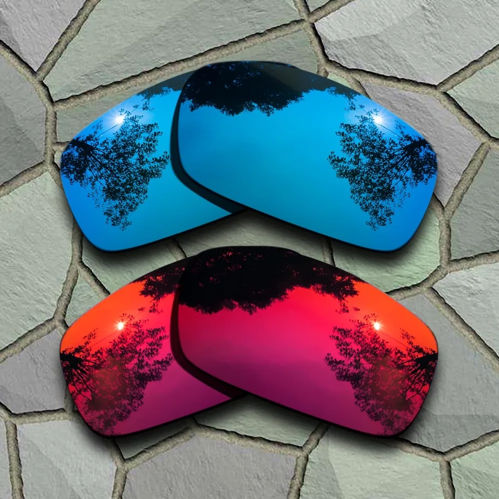 Sky Blue&Violet Red Sunglasses Polarized Replacement Lenses for Oakley X Squared