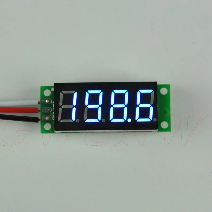 GWUNW BY436V  DC10V 30V 50V 100V  200V 500V 0.36  inch 4 bit Micro Voltage Tester Meter digital display LED Voltmeter No shell