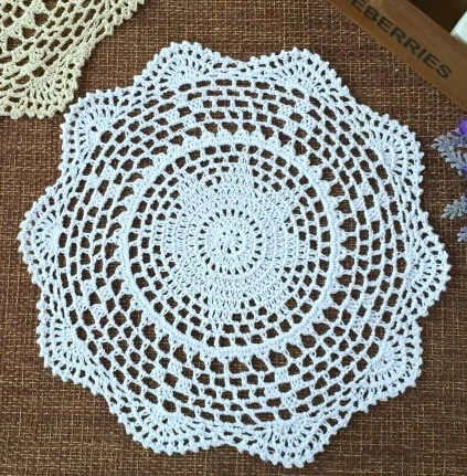 ZAKKA women like 6 pic/lot with flower for wedding decor place mat coaster tableware mats cup pads lace doilies for home decor