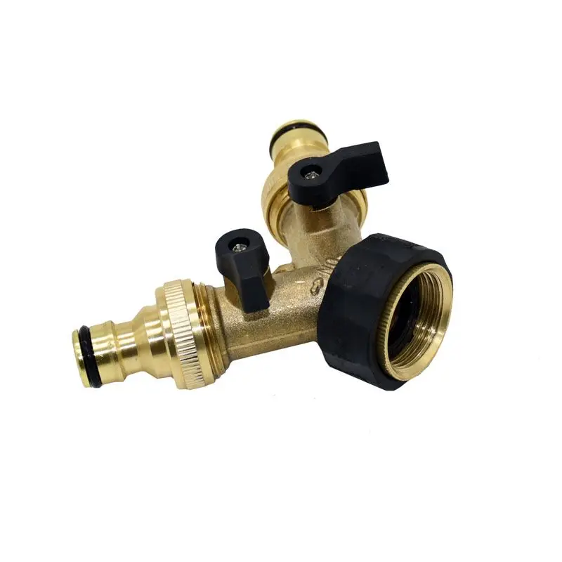 

Brass 3/4 Garden tap 2 way tap Y-Connector Irrigation valve water splitter connectors water Splitter 1pcs