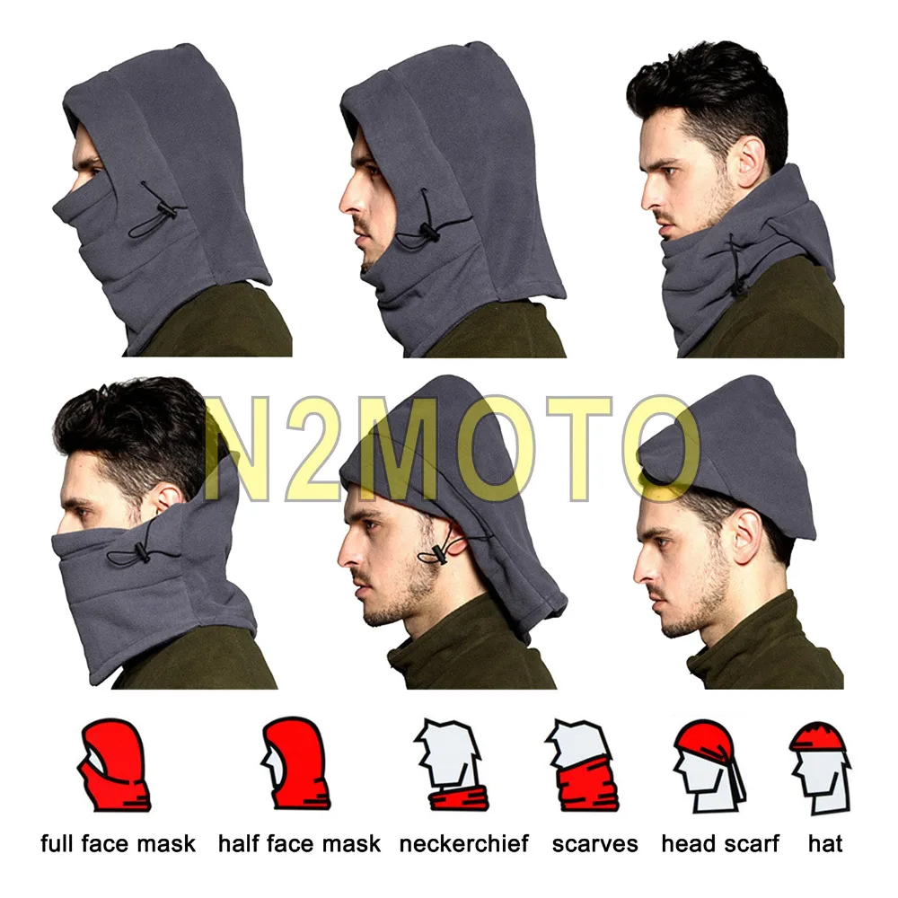 Black Warmer Outdoor Half Face Mask Neckerchief Scarves Hat Polar Fleece Mask Unisex Skiing Sport Warm Masks Grey Red Blue