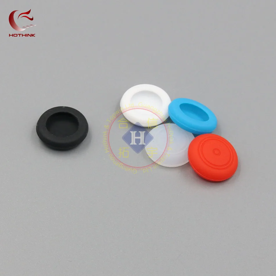 HOTHINK (4 قطعة) 2 قطعة صعد قبعات غطاء + 2 قطعة سيليكون التناظرية قبضة الإبهام عصا زر كاب غطاء لنينتندو التبديل NS