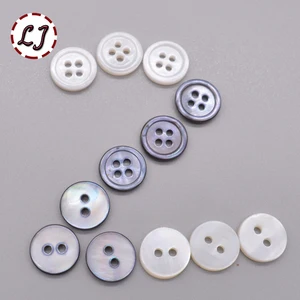 Natürliche Schale Nähknöpfe, Perlenmutter, runde Schalenknopf, Nähkleidung Accessoires, DIY -Farbe, Weiß, Grau, 12 mm, 30pcs, sehr 8 Hauptverkäufe Mutter Perlenknöpfe - №7