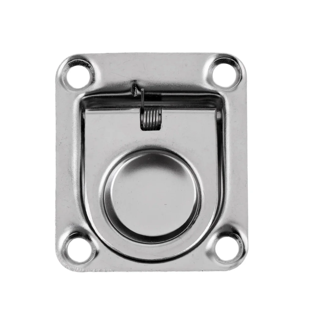 Stainless Steel Flush Mount Pull Ring Hatch Latch Lift Handle Marine Boat High Quality Easy to Install