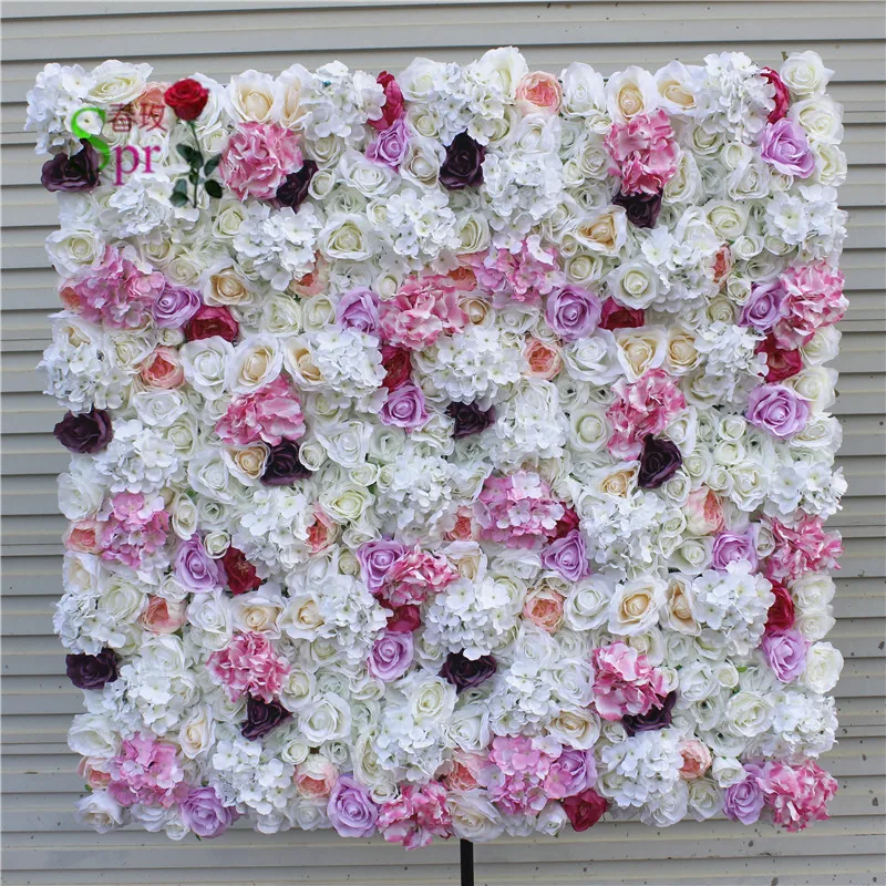 SPR Free Shipping 10pcs/lot Artificial rose peony hydrangea flower wall wedding backdrop event bohemia wedding occasion wall