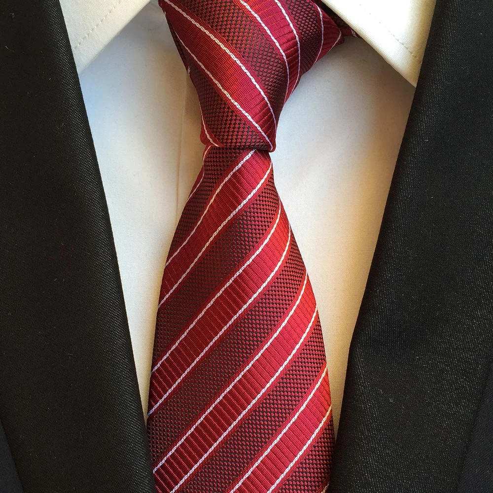 

Striped red Mens Ties for men Men neck tie Business Necktie 8cm accessories Mariage Gravata