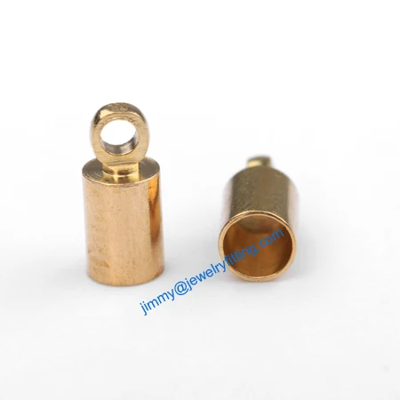 

2013 Jewelry findings raw brass End caps for laether cord end cap crimp beads 4*9mm