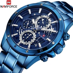 NAVIFORCE Top Luxury Brand Men Sports Watches Men's Quartz 24 Hours Date Clock Man Fashion Casual Gold Waterproof Wirst Watch