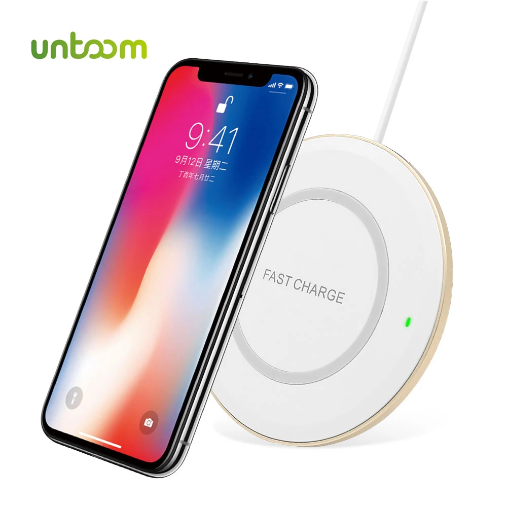 10W Qi Wireless Charger for iPhone X 8 8 Plus Fast Wireless Charging for Samsung S9 S8 S7 Nexus5 Lumia 820 USB Quick Charger Pad