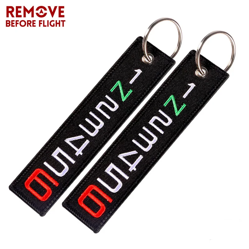 Fashion 6 5 4 3 2 N 1 Launch Key Chain Stalls Tag Cool Embroidery Key Fobs OEM Keychain for Motorcycles and Cars