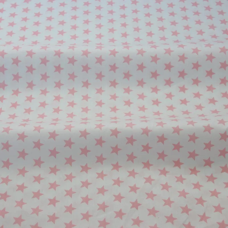 100% cotton twill cloth simple GRAY PINK AQUA stars fabrics for DIY crib bedding patchwork cushion quilting handwork home decor