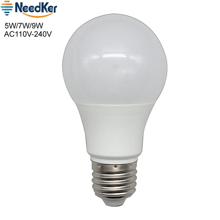 NeedKer A60 LED Bulbs E27 SMD2835 5W 7W 9W Lampada LED Light AC 110V 220V 240V LED Lights Warm Cold White Indoor Lighting