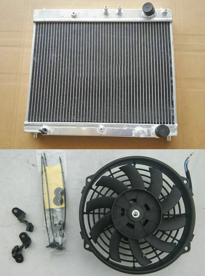 Aluminum Radiator + FAN For 2004-2006 Scion XA NCP61 / XB NCP31 & 2000-2005 Toyota Echo/Yaris/Vitz NCP12/NCP13 1.5L 1NZ-FE I4