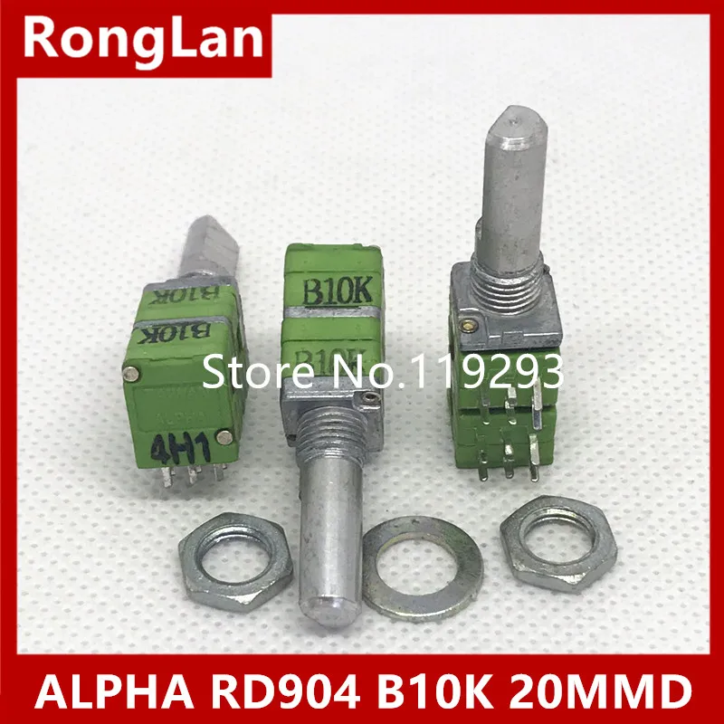 

[BELLA]ALPHA RD904 B10K quadruple potentiometer - half of the axial length 20MM--10pcs/lot