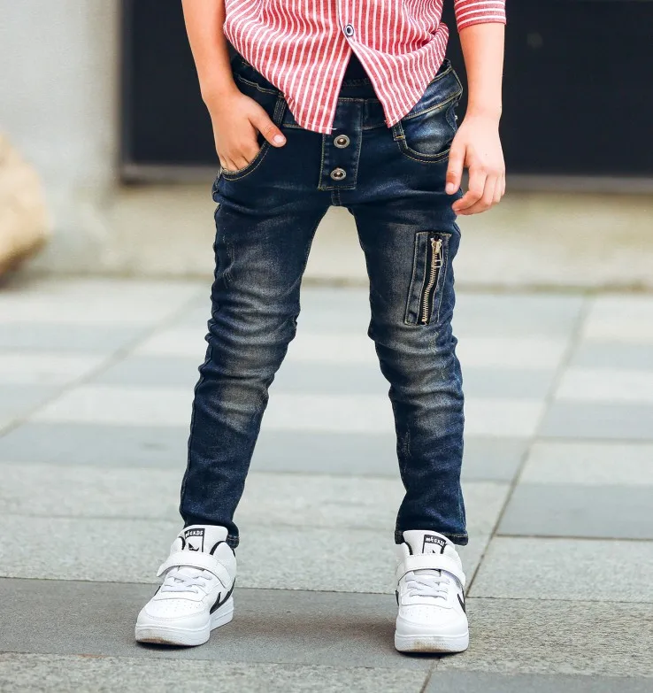 Male child jeans spring 2024 child trousers children\'s clothing fashion wild boy pants