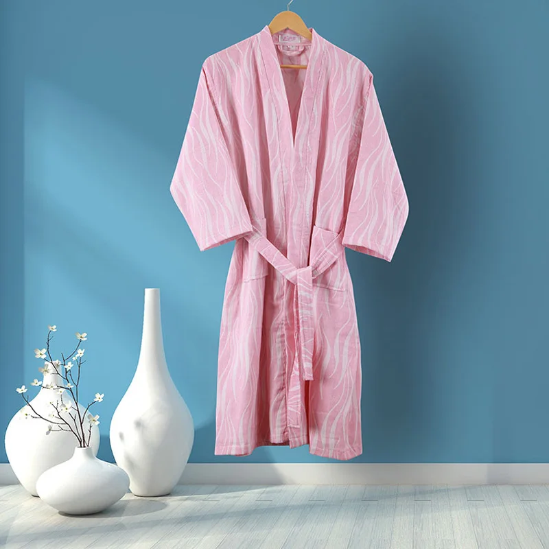 Women 100% cotton Nightgown women Autumn New gauze Robe Japanese Style Ladies Nightgown 100% Cotton Bathrobe Sleepwear