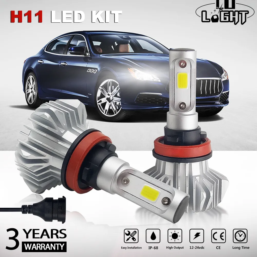 

CO светодиодные фары H4 Led H7 фара 9005 H11 30 Вт 60 Вт лампочки для автомобиль Лада Нива ВАЗ Универсальный автомобилей с напряжением 12V 24V