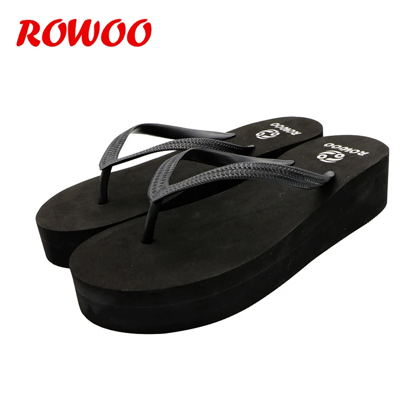 Ladies Platform Flip Flops Women Walking EVA LightWeight Beach Wedge Sandals High Heel Summer Female Slippers Outdoor Shoes