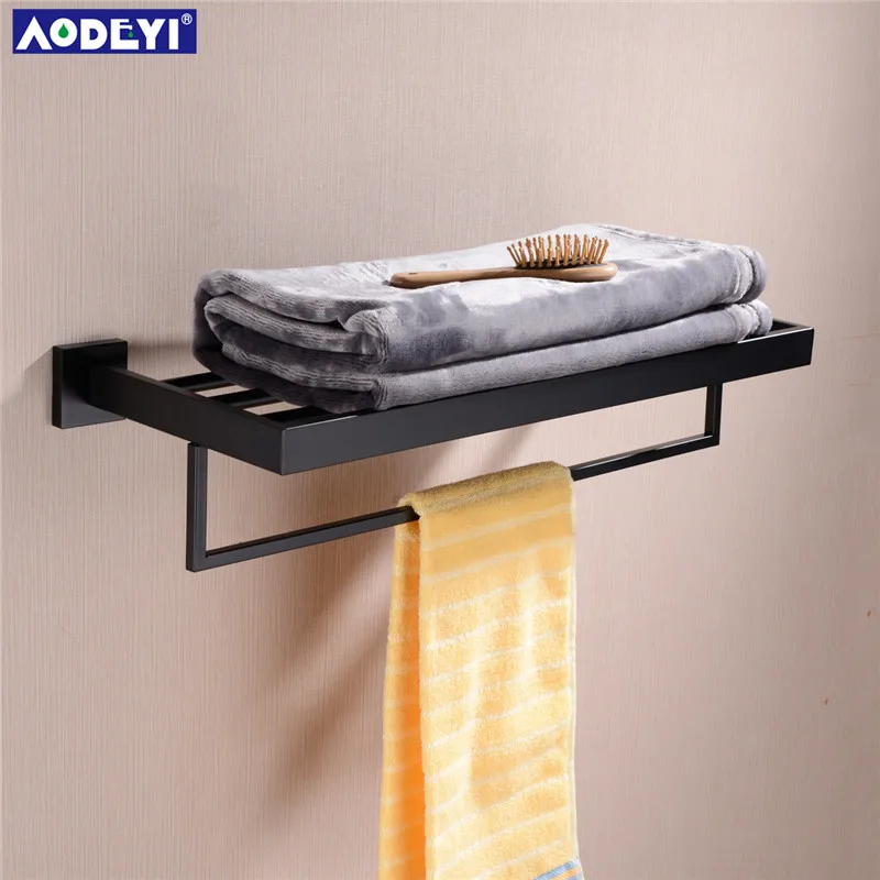 Bathroom Hardware Set Black Bath Robe Hook Towel Rail Rack Bar Shelf Toilet Paper Holder Toothbrush Holder Bathroom Accessories