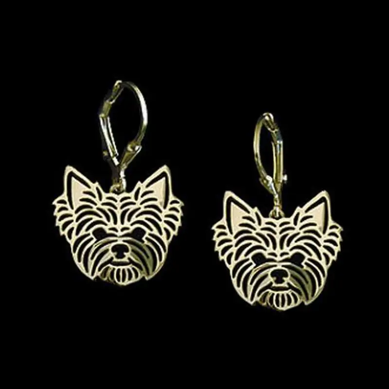 Fashion Alloy Yorkshire Terrier Earrings Lovers\' Jewelry Dog Drop Earrings