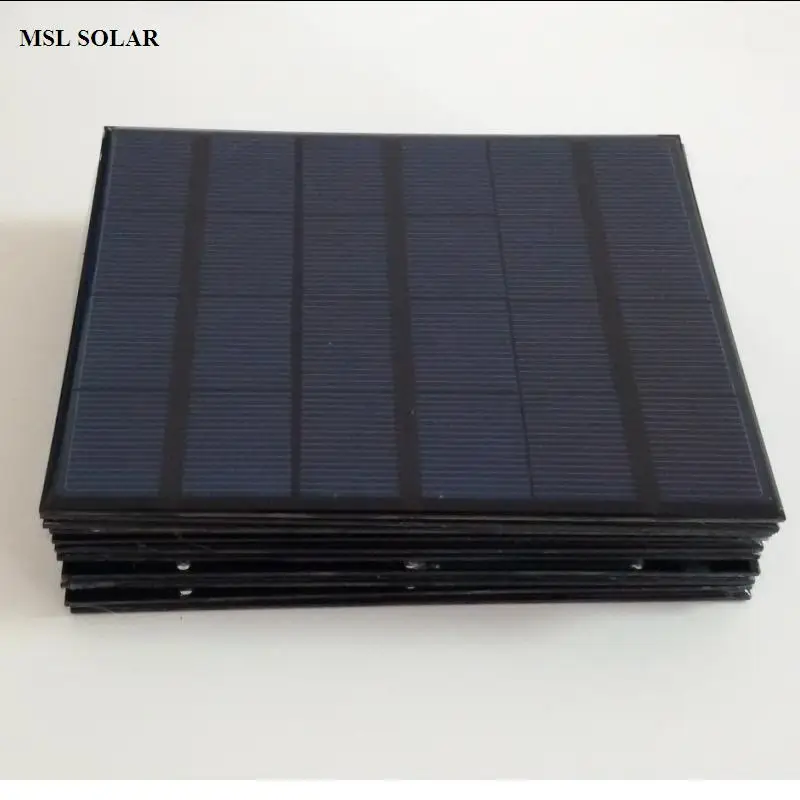 Solar panel 3.5W 6V Polycrystalline Solar cell panel. A Grade For DIY Solar Charger and Light 2pcs/Lot