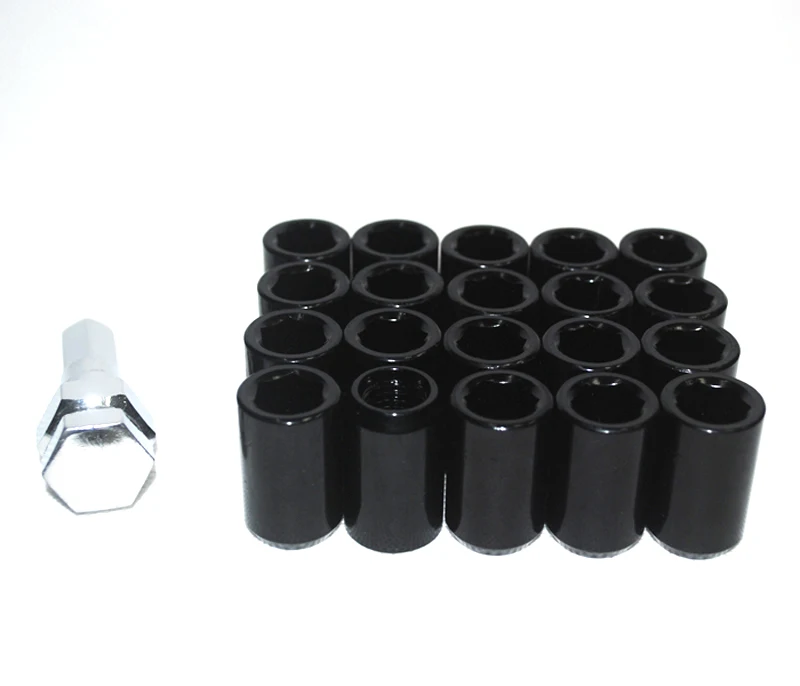 Length: 32mm M12 1.5 / 1.25 MaxGuard Silver Color Chrome Car Wheel Lug Nuts Lock Nuts