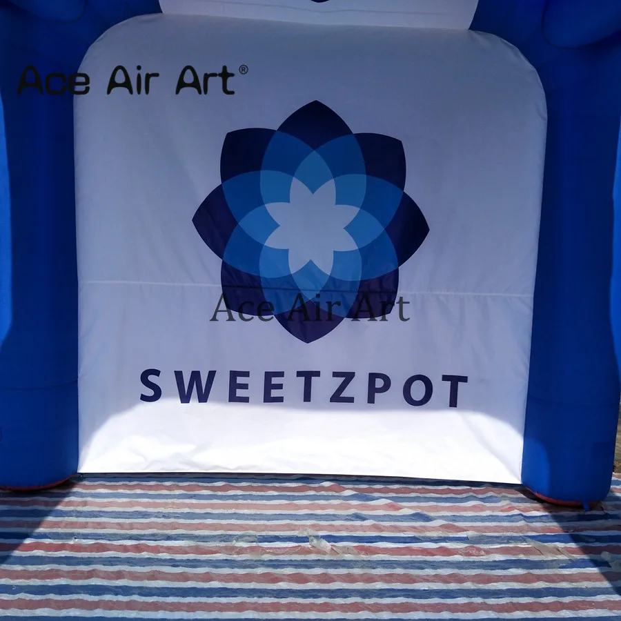 Tenda quadrata gonfiabile blu personalizzata della migliore qualità Tenda per eventi blu royal per spettacoli espositivi o eventi di feste