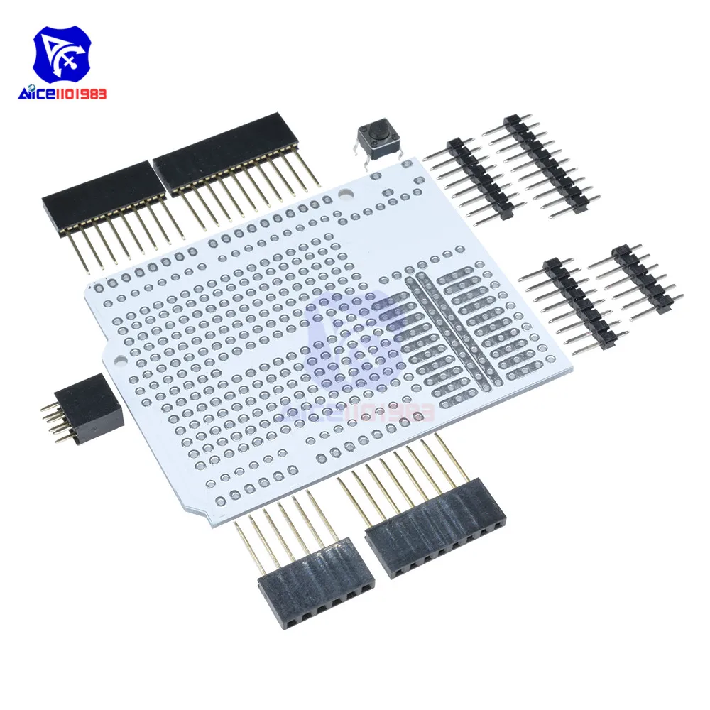 Prototype PCB Ontwikkeling Broodplank Uitbreiding Shield Board Breadboard Protoshield Module Voor Arduino R3 Een Diy Kit 2.54mm
