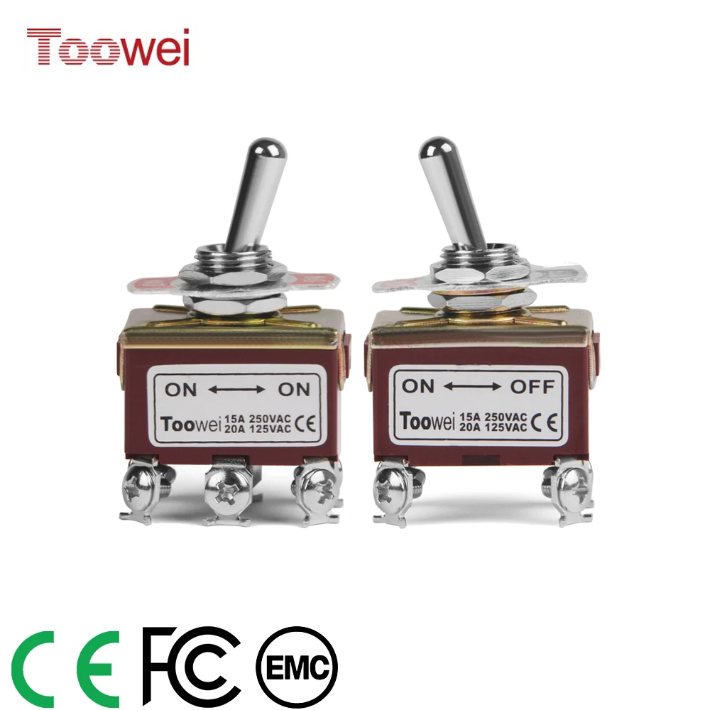 15A 250V 20A 125V DPST Rocker Toggle Switch DPDT 4 6 Pin Tipo Parafuso ON/OFF ON /ON/OFF CE EMC FCC Certificado Para O Barco Do Carro Em Casa