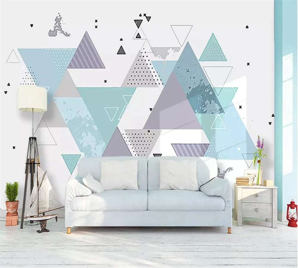 beibehang Custom wallpaper 3d mural modern geometric mottled irregular triangle wall papers home decor living room TV wallpaper