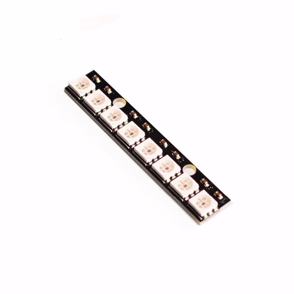 Free shipping quality 10PC 8its WS2812 5050 RGB LED Development board with Driver built in full color led PCB board led module