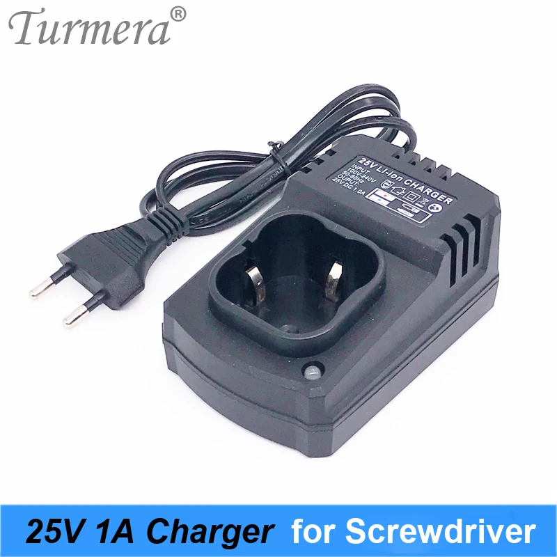 Cargador de batería de litio 12,6 V 16,8 V 21V 25V 1A 1.3A 18650 DC 5,5 MM * 2,1 MM 110-220V cargador de batería de iones de litio para destornillador