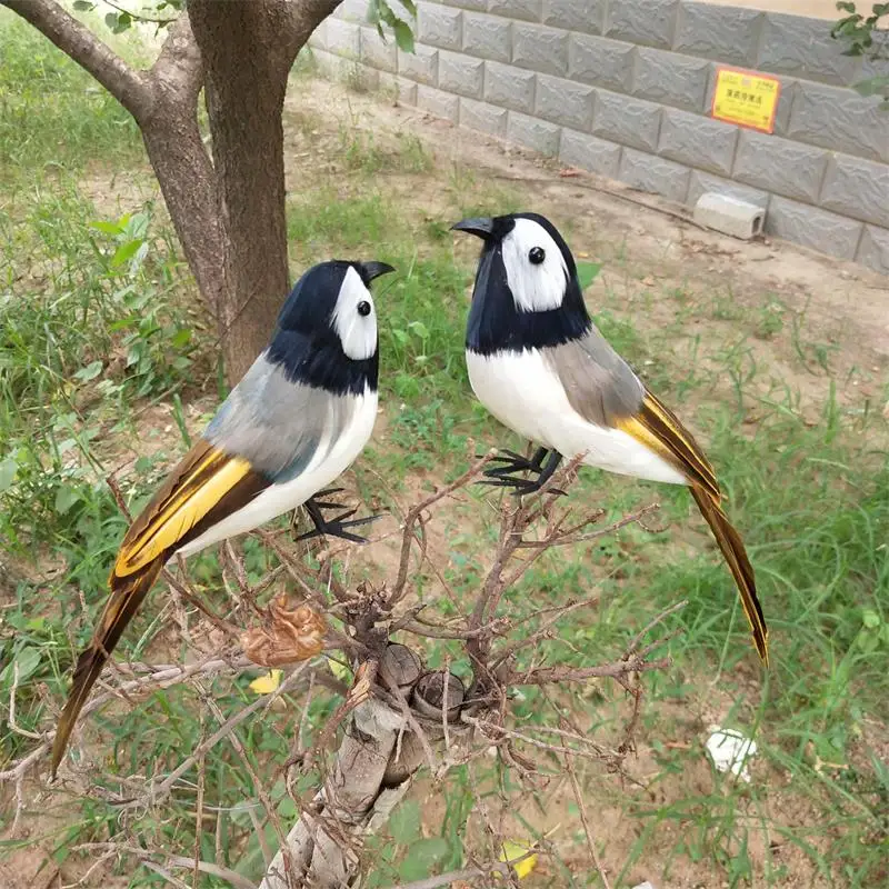 Echte Leven Vogel Ongeveer 22Cm Kleurrijke Veren Vogel Model Een Paar Vogels Huis Tuin Decoratie Prop Speelgoed Gift H2699