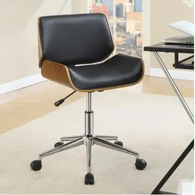 Japanese bent wood real wood chair back home computer office desk chair